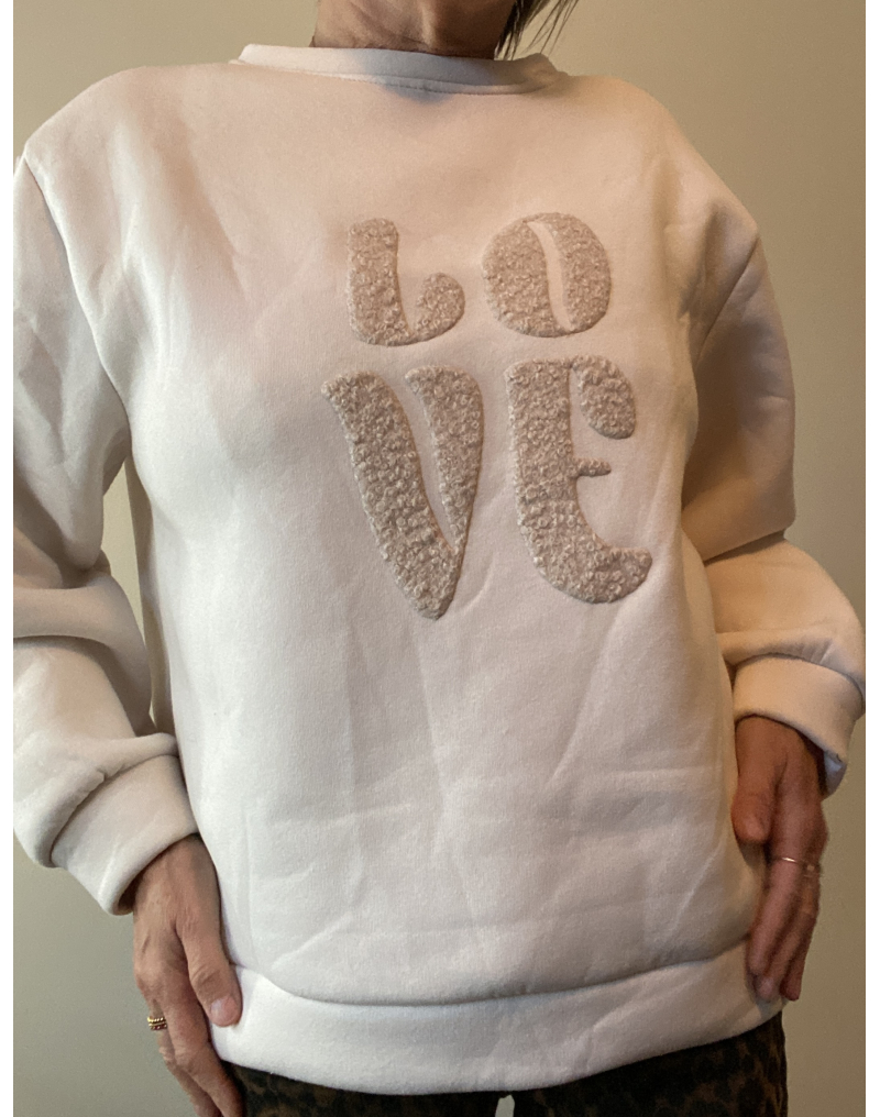 Sweat LOVE en beige