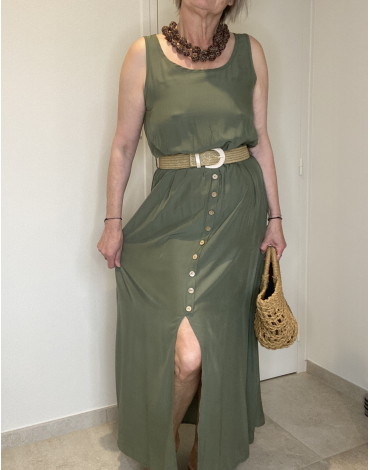 Robe Angela en kaki