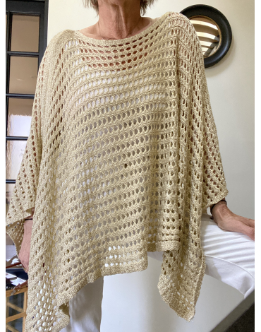 Poncho fil doré