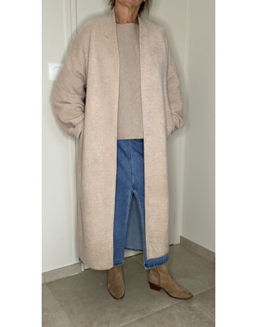 Gilet long Maegan en beige