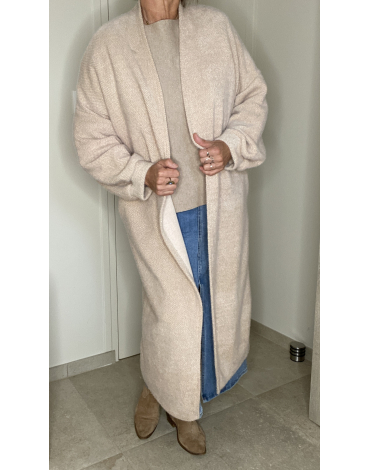 Gilet long Maegan en beige
