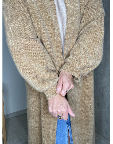 Gilet long Maegan en camel