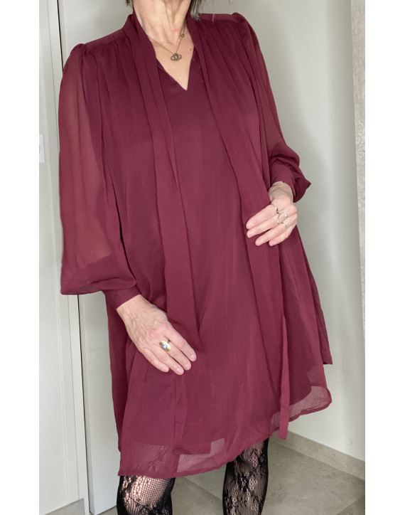 Robe Lyse en bordeaux